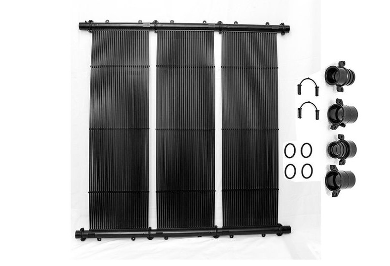 Kit coletor solar para aquecimento de piscina, com conexões