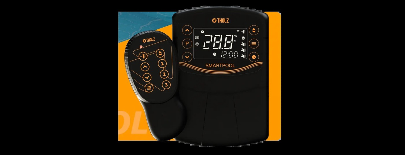 Painel de automação Tholz SmartPool com controle remoto