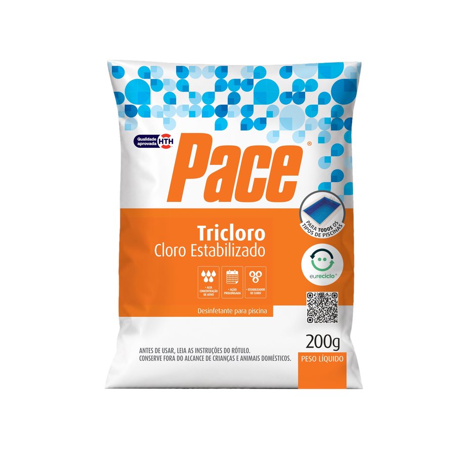 Pace Tricloro 90%, tablete de cloro estabilizado — Pace (HTH)